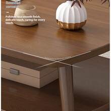 31.5"X15.7" (80x40cm) Coffee Table With 2-Tier Storage, Solid Wooden Legs, Sturdy And Durable, Suitable For Most Sofa Heights - Multicolor - View 5