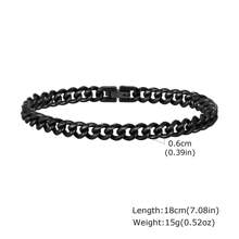 1 Stück minimalistisches Edelstahl Panzerkette Armband, Silber/Gold/Schwarz, modisches Geschenk für den besten Freund des Mannes