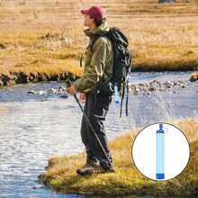 1PC Portable Camping Hiking Emergency Life Survival Purifier Water Filter Straw Tool - Blue - View 6