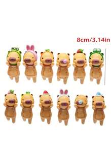 1pc High Quality Capybara Doll Decoration, Cute Blind Box Statue, Suitable For Mobile Phone, Car, Home Decoration, Great Gift