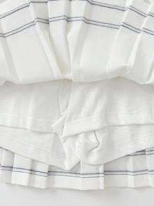 Balabala Saia plissada para meninas, estilo verão preppy