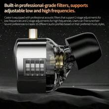 全新原裝kz Castor有線harman提高低音入耳式hifi耳機2動態高端可調平衡監聽耳機iem耳機音樂運動降噪耳塞 - Improved Bass No Mic - 查看 6