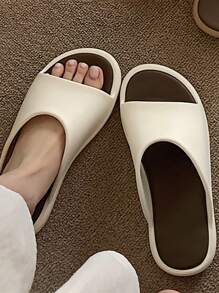 XIXITIAO 新款室内软平底休闲一脚蹬鞋，EVA春夏防滑软平底鞋，适合户外/派对穿着，多色经典平底凉鞋，时尚多彩简约厚底防滑，适合居家、沙滩、女士鞋