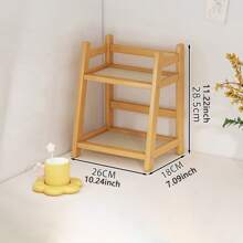 Mini Compact Bookcase, Kitchen Tea & Coffee Cup Pot Storage Display Rack