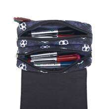 Pencil Case For Boys And Girls, Double-Sided Pattern Pencil Case, Large Storage Wallet Card Case,Compartment Pencil Case For School Students , Back To School Gifts