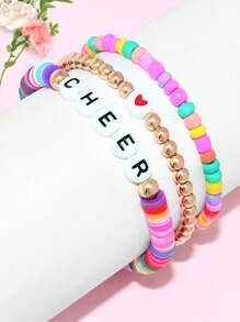 Bộ vòng tay hạt đá Hematite bóng chày bóng mềm bóng rổ bóng bầu dục bóng chuyền bóng đá Bộ vòng tay hạt đá ngày thi đấu thể thao - Nhiều màu - Xem 27