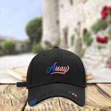 Women Baseball Cap, Embroidery Letters Adjustable Hat Ponytail Baseball Hat For Casual Daily - Black - View 5