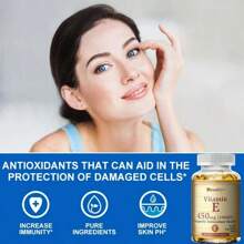 Bcuelov Vitamin E Capsule 450 Mg - Antioxidant, Support Hair, Skin, Nails, Eye Health -120 Softgels - 1 chai - Xem 5