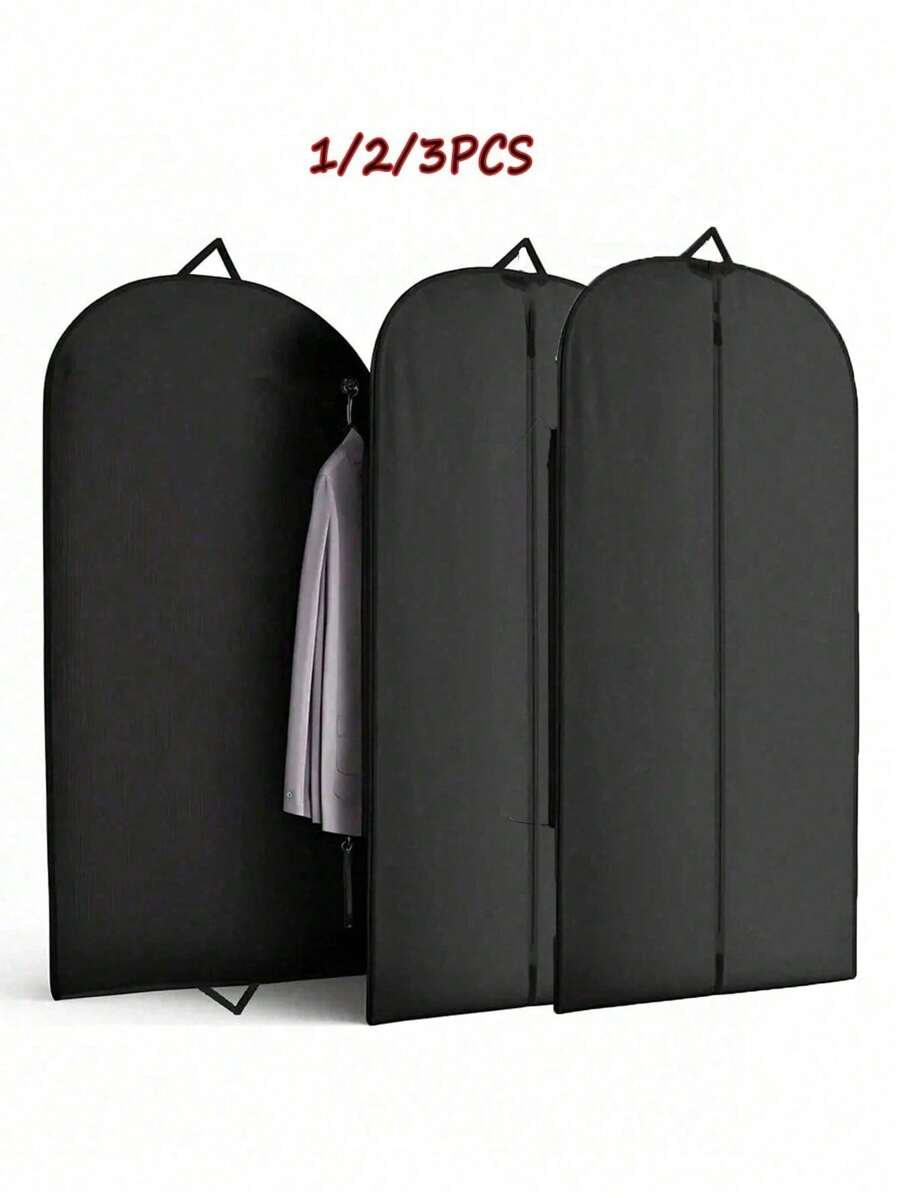 1PC Túi đựng quần áo chống bụi, túi chống bụi quần áo, túi đựng quần áo màu đen dùng để đi du lịch và cất giữ có khóa kéo cho bộ vest, váy tuxedo và áo khoác 24 inch x 40 inch, dùng để treo quần áo khi đi du lịch, túi đựng quần áo, áo khoác, áo phông, áo khoác dày, túi đựng đồ chống bụi cho tủ quần áo, túi đựng đồ dùng học tập, túi đựng đồ cho giáo viên, bộ túi đựng đồ cho học sinh, túi đựng đồ cho phòng ngủ tại nhà, túi đựng đồ cho trường học, phụ kiện học tập, đồ dùng học tập - màu đen - Xem 1