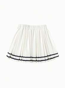 Balabala Saia plissada para meninas, estilo verão preppy