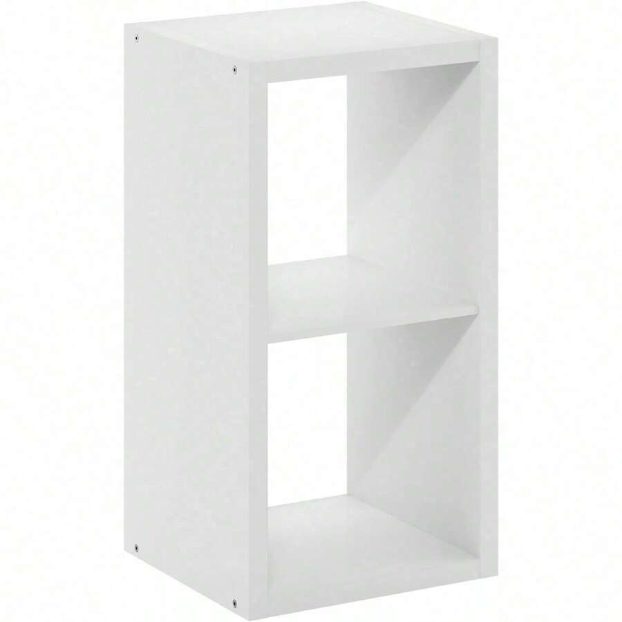 Organizador de almacenamiento cúbico decorativo con parte trasera abierta para cubículo, 2, blanco - Blanco - Ver 1