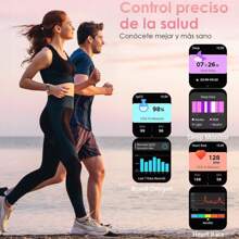Reloj inteligente con auriculares inalámbricos, ventiladores y diferentes correas - Rosa - Ver 3