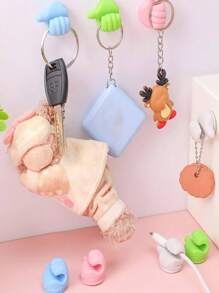 5/10个随机颜色创意拇指/小指形状多功能电缆整理器挂钩 - 彩色 - 查看 6