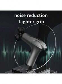 Mini High-Frequency Vibration Double Massage Heads Light Weight Massage Gun For Relaxation & Muscle Relief For Stress Relief - Black - View 3