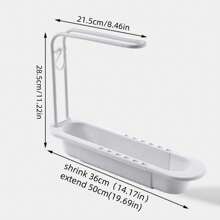 1 pièce Égouttoir d'évier, égouttoir extensible, panier de filtration, panier de nettoyage des légumes, rack de rangement des torchons et égouttoir de cuisine