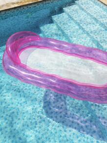 1 pieza Hamaca inflable de agua, diseño de ola transparente, flotador de piscina y playa para adultos para fiestas, regalo perfecto de verano, tumbona flotante multifuncional para diversión y descanso de vacaciones de adultos, artículos esenciales de playa, accesorios de playa