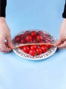 1包100个一次性保鲜膜套装和一次性浴帽套装家用保鲜碗盖PE保鲜膜