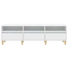 Meuble TV blanc 150x30x44,5 cm bois d'ingénierie