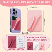 Supporto per telefono portatile con slot per schede, supporto per rossetto e sigaretta elettronica, supporto per telefono adesivo morbido