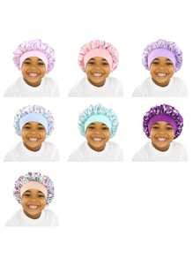 Bonnet de sommeil personnalisé pour bébé, bonnet de sommeil satiné avec imprimé de dessin animé mignon pour enfants, bonnet rond à large bord élastique protégeant les cheveux, doux et élastique, parfait pour les garçons, les filles, les anniversaires et l'usage quotidien, multifonctionnel, ornemental, lettrage, élégant, moderne, coloré, mignon, adorable, décontracté, doux, personnalisé, personnalisé, unique, personnalisé, cadeaux pour bébé, cadeaux idéaux pour lui, cadeaux idéaux pour elle, fils, fille