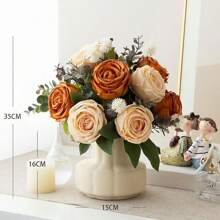 Artificial Flowers With Vase Faux Hydrangea Flower Arrangements For Home Garden Party Wedding Decoration