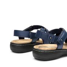 Women Flats Sandals Comfortable Open Toe Walking Sandals With Multiple Adjustable Straps Summer Casual Dress Comfortable Shoes - Blue - View 7