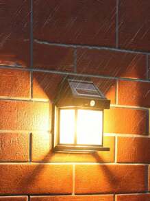 1/2 piezas Luz de pared solar con sensor impermeable, ángulo de visión de 120°, luz de pared solar, luz de pared LED con sensor de movimiento, carga automática desde el anochecer hasta el amanecer, encendido/apagado automático para jardín, camino, porche o valla exterior