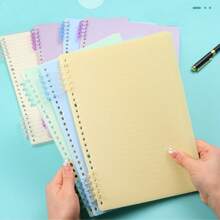 Set de 5/10 piezas de anillos sueltos de plástico transparente para cuadernos de hojas sueltas, capacidad hasta 100 hojas, adecuado para entusiastas de la lectura, organización de documentos, oficina diaria, almacenamiento de libros - Multicolor - Ver 7