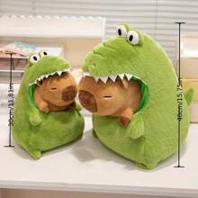 1pc Cute Creative Swamp Crocodile Nest Capybara Plush Doll, Animal In Shark House, Birthday Party Surprise Gift