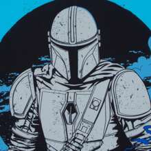 Star Wars The Mandalorian Swimsuit | The Mandalorian Boys' Two Piece Swimming Costume | Kids' Swimwear - Blue - View 5