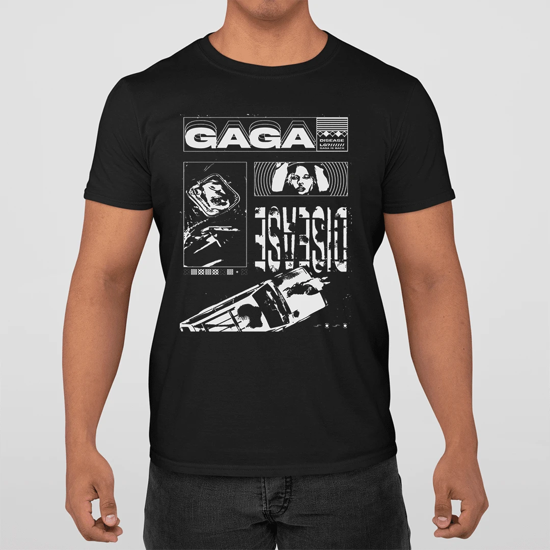 Lady Gagaa Viva La Mayhem Little Monsters LDG013 Men's Black T-Shirt - 黑色 - 查看 1