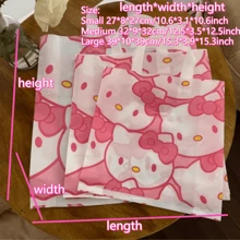 20pcs  Tote Bags - Cute Cartoon Design, Ideal For Birthday Gifts & Shopping, Plastic, White