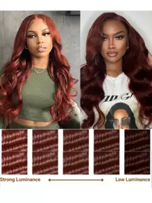 Wigs Pre Everything 13X4 Lace Frontal Wig Reddish Brown Water Wave Lace Front Wig Pre Bleached Knots Wig Pre Cut Pre Plucked Wigs For Women Unice Hair - S33 - View 11