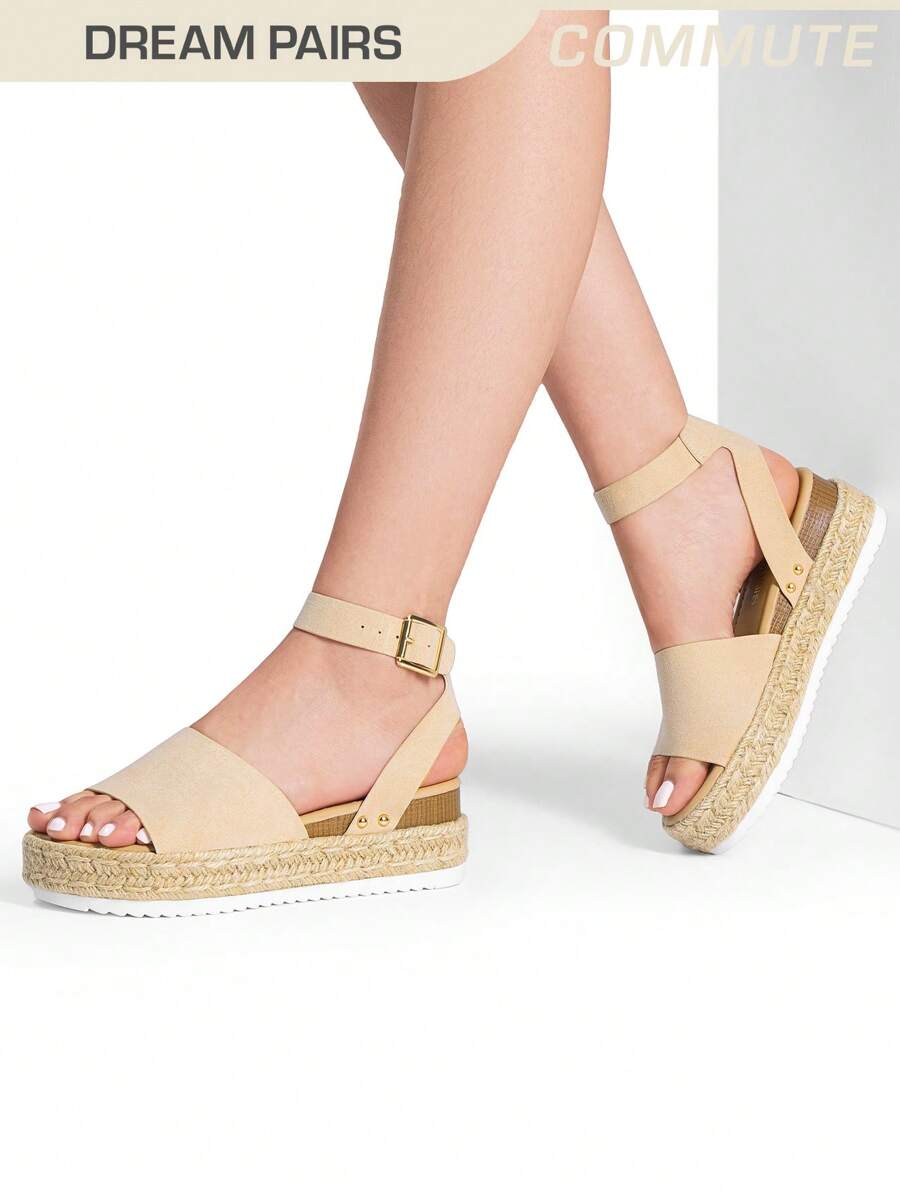 Women's Wide-Lasting Wedge Sandals Comfortable Commuting Vacation Summer Shoes - 白色 - 查看 1