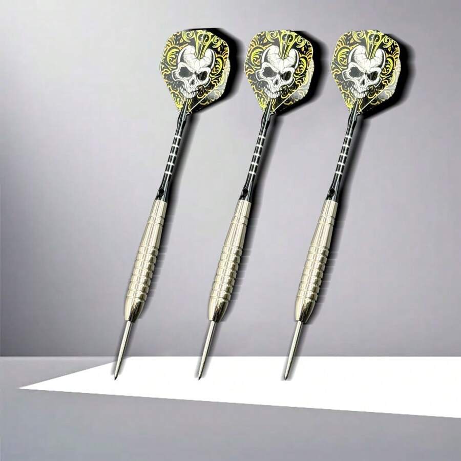 3pcs/Set 24g Premium Steel Needle Darts Set - Anak Panah Profesional, Ujung Jarum Logam, Batang Paduan Aluminium, Cocok Untuk Penggemar dan Pemain Dart - Perak - View 1