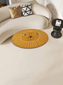 1 pièce Tapis de zone en fausse laine douce en forme de lion, sans danger pour la peau, article très vendu au Moyen-Orient, tapis décoratif, cadeau pour le Nouvel An