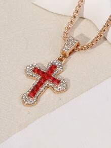 适合男孩和女孩的钛钢嘻哈长项链，时尚吊坠毛衣链 - 彩色 - 查看 12