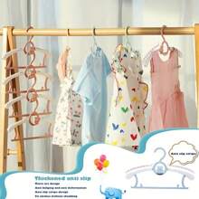 20-5 piezas Perchas de plástico antideslizantes, perchas para armario con diseño antideslizante, aptas para ropa de recién nacido, pantalones de niño pequeño, perchero, almacenamiento y organización