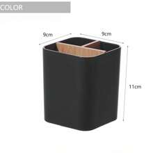 Bamboo & Wood Desktop Organizer Box With Compartments, Storage Box For Cosmetics, Stationery, Remote Controls & Misc Items, Disassemblable