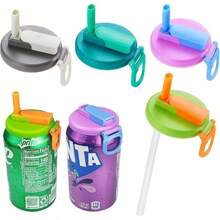 2 piezas de tapas para latas con pajita multiusos: ¡Perfectas para cualquier bebida, en cualquier momento! Nuestras versátiles tapas con pajita son perfectas para latas estándar de refrescos y bebidas, lo que le permite beber sus bebidas favoritas de manera conveniente y con estilo. Ya sea que disfrute de refrescos, té helado