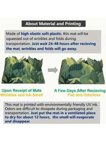 1 件树环印花毛绒浴室垫，适用于卧室、客厅、书房、餐厅和浴室，快干且易于清洁 - 彩色 - 查看 10