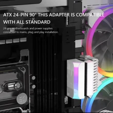 CX FUTRUE 24PIN 接口主板电源线连接器/适配器，可旋转 90°，ARGB，电源适配器，DIY 电脑安装配件.1PC - 彩色 - 查看 5