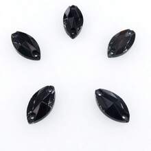 Szkło w kształcie navette, wielokolorowe, błyszczące, ręcznie robione, do szycia, kryształowe, ręcznie szyte, kryształki ozdobne, płaskie z tyłu, z otworami, klejnoty, akcesoria DIY, kamienie do przyszywania, strass do ozdabiania ubrań, sukienek, toreb, butów, broszek, kolczyków, rękodzieła