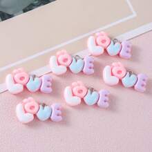 10/30pcs Glossy Resin "LOVE" Letter Pendant, Cute Alphabet Charm For DIY Bracelets Necklaces Earrings Jewelry Making, Valentine's Day Mother's Day Gift