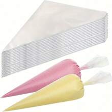 100/200pcs Disposable Piping Bags, Suitable For Cake Decoration - Perfect For Piping, Frosting And Cookies - Essential Baking Tools And Kitchen Accessories - Multicolor - View 1