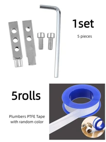 Juego de 10 piezas de herramientas extractoras para tuberías dañadas, removedoras y extractoras de tornillos dañados, herramienta multifuncional para extracción de grifos rotos, con ajuste de apertura de rosca, kit extractor fácil de usar para grifos de agua dañados