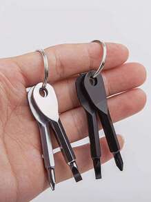 4Pcs/2Pcs Portable Screwdriver, Outdoor EDC Portable Multifunctional Tool, Flat Head Screwdriver, Cross Screwdriver With Keychain, Is The Ideal Choice For Gifts