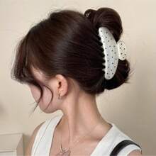 3 Pezzi di Fermagli per capelli con perle finte lucide e pois bianchi, di alta qualità, dimensioni grandi ed eleganti, accessori per capelli, pinze per capelli