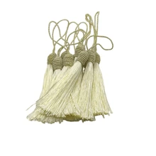 Tulip Silk Fringed Tassel 5 Pieces 9cm 100% Polyester - ngọc trai - Xem 1