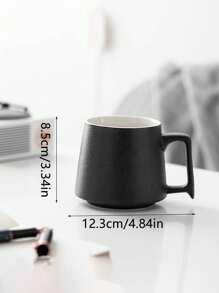 1pc Customized Name Ceramic Mug, Personalized Text Or Letter Coffee Cup, Outdoor Camping Mug, Suitable As Bridesmaid Gift, Friend Gift, Mother Gift, Valentine Gift